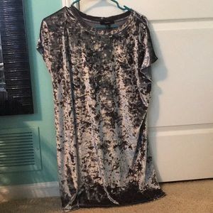 velvet gray dress t-shirt dress